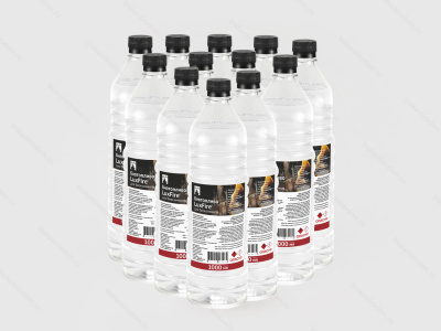 Набор Биотопливо LUX FIRE 12 бутылок по 1л/ПЭТ (без спичек)