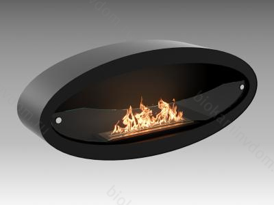 Настенный биокамин Lux Fire "Эллипс" 1200